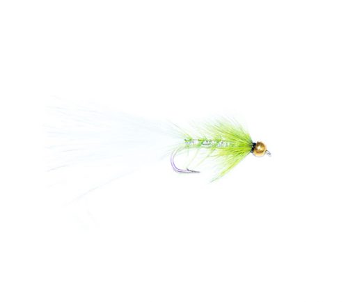 fishing flies green and white goldhead dancer