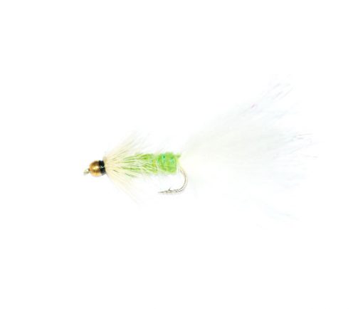 Woolybugger white & green goldhead - Image 2