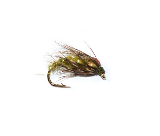 Olive Holy Grail Nymph Gold Nugget trout fishing flies