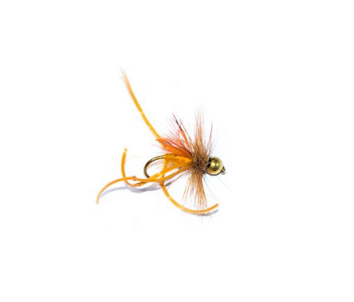 gold head fising flies daddy long legs flexi orange