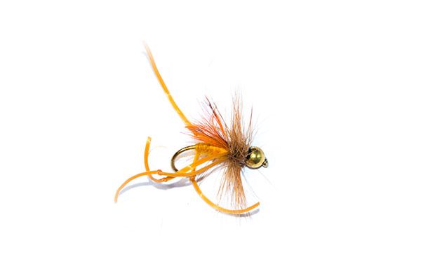 gold head fising flies daddy long legs flexi orange