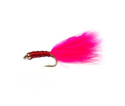 Goldhead Pink Marabou Bloodworm - Image 2