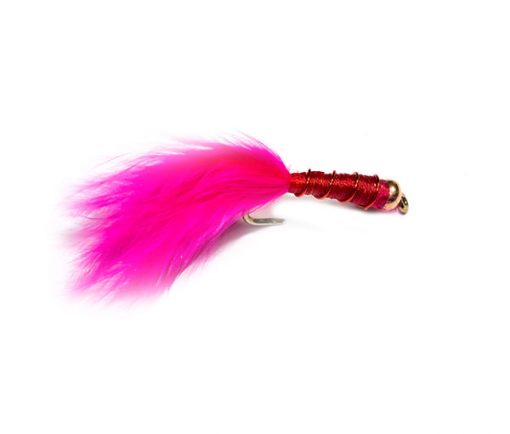 Goldhead Pink Marabou Bloodworm - Image 4