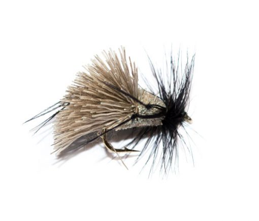 Fish Fishing Flies Brand, Natural Goddard Caddis Black Hackle Hopper