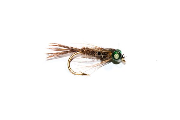 Fish Fishing Flies brings you the Pheasant Tail Nymph Green Damsel Eyes.