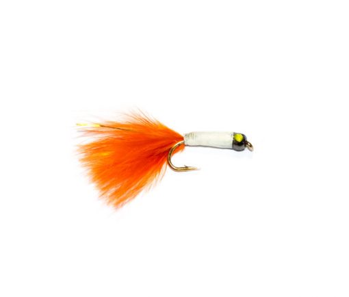 Fish Fishing Flies UK Branded Quality Stalking Bug White and Orange