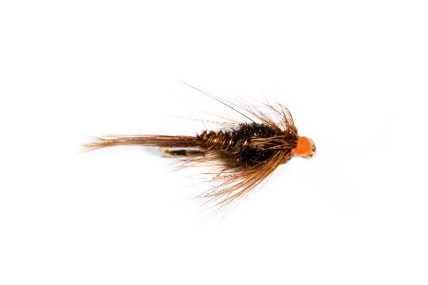 Pheasant Tail Nymph Orange Head Weighted