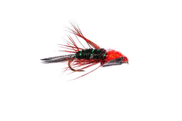 Fish Fishing Flies, Black and Red Weighted Stone Nymph