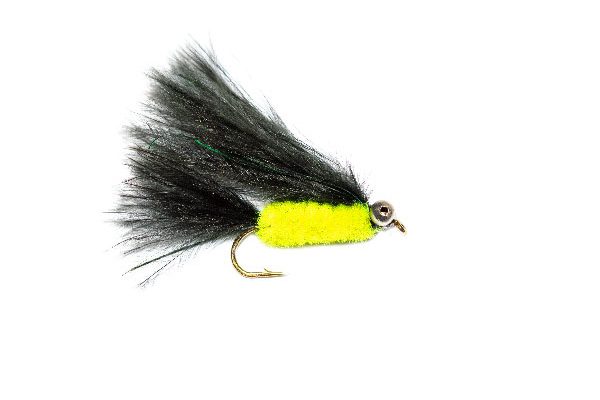 Fish Fishing Flies, Green Flash Bead Eyes Black Tadpole