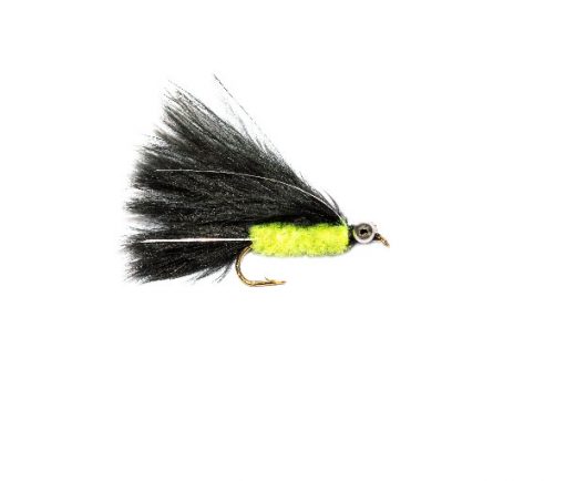 Fish Fishing Flies, Silver Flash Bead Eyes Black Tadpole