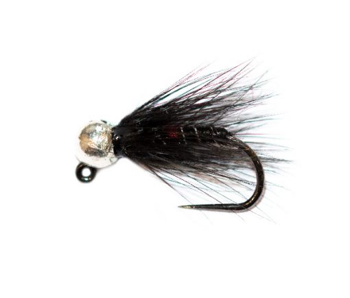 Silver Tungsten Head Black Bibio Spider Nymph - Image 4