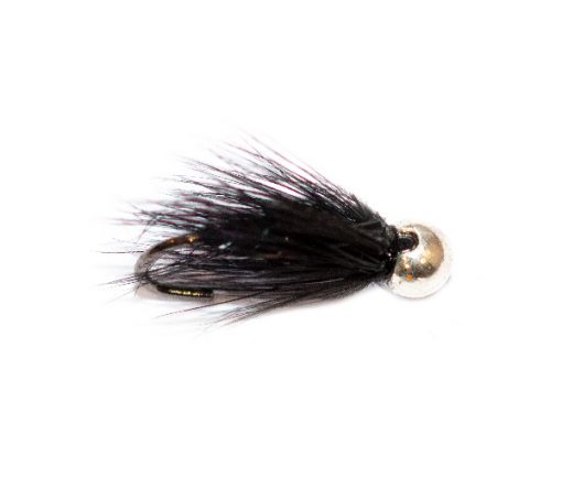 Silver Tungsten Head Black Bibio Spider Nymph - Image 3