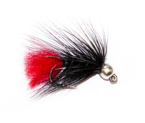 Silver Tungsten Head Black Zulu Spider Nymph