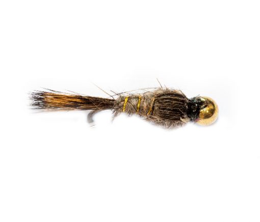 Tungsten Gold Hares Ear Ribbed Jig Nymph - Image 5