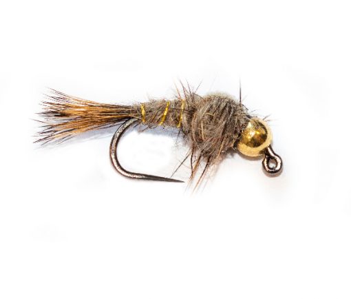 Tungsten Gold Hares Ear Ribbed Jig Nymph - Image 4