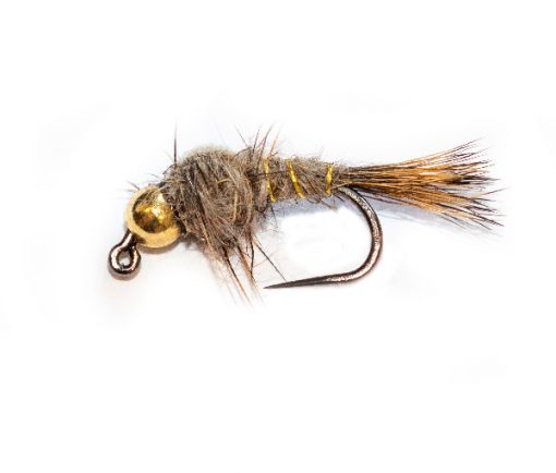 Tungsten Gold Hares Ear Ribbed Jig Nymph - Image 3