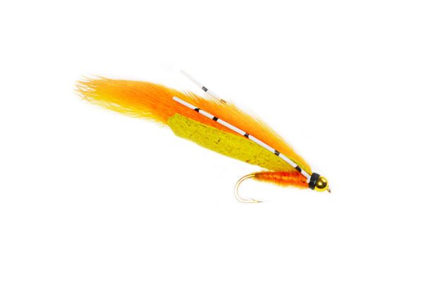 Goldhead Flexi Orange Zonker Trout Fishery Lure Fly