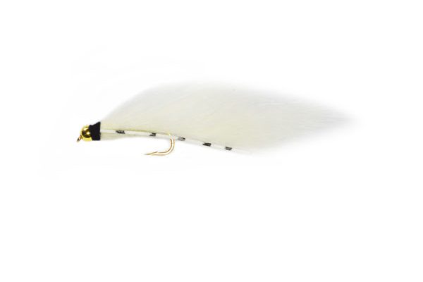 Nugget Flexi Legs White Zonker Trout Fishing Flies