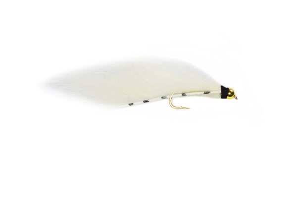 Nugget Flexi Legs White Zonker Trout Fishing Flies