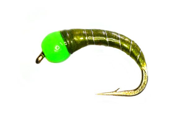 Green Hothead Olive Epoxy Buzzer Trout Fly