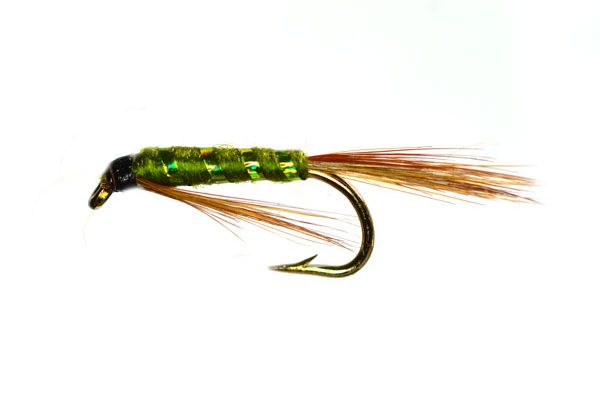 Olive Green Metallic Ribbed Diawl Bach Nymph