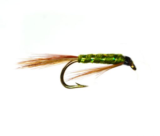 Olive Green Metallic Ribbed Diawl Bach Nymph