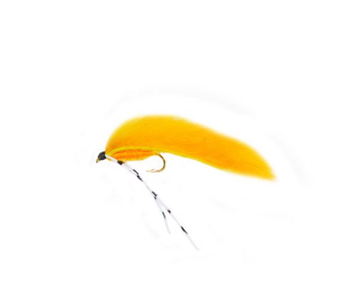 Orange Flexi Zonker Lures for trout fishing