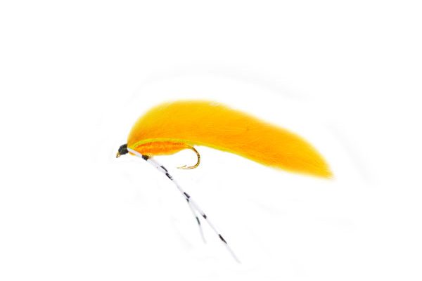 Orange Flexi Zonker Lures for trout fishing