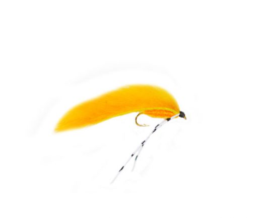 Orange Flexi Zonker Lures for trout fishing