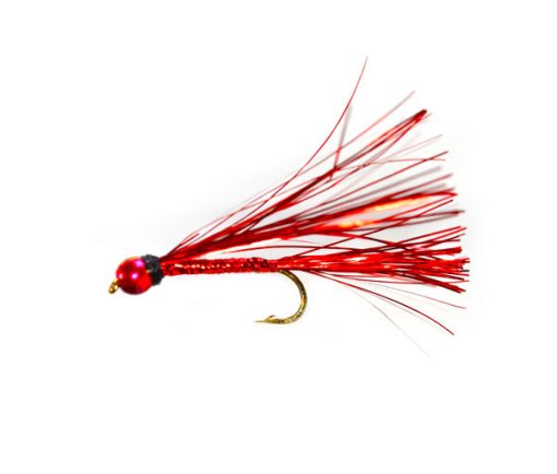 Rainbow Head Sparkler Red Trout Fly