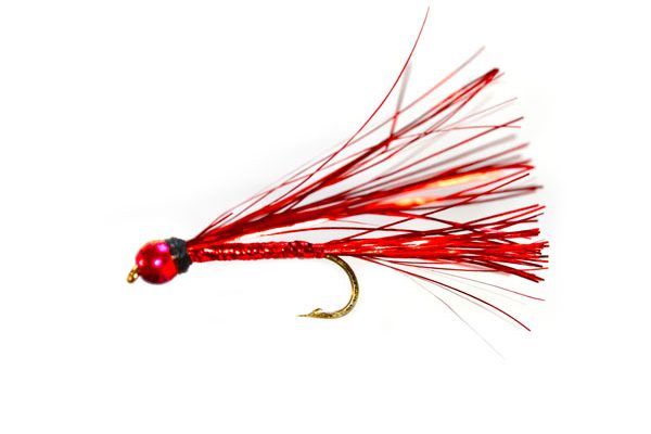 Rainbow Head Sparkler Red Trout Fly