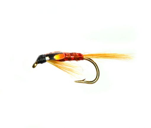 Red Ribbed Brown SJC Diawl Bach Nymph