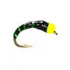 Yellow Bead Head Fluo Green Epoxy Buzzer Trout Flies