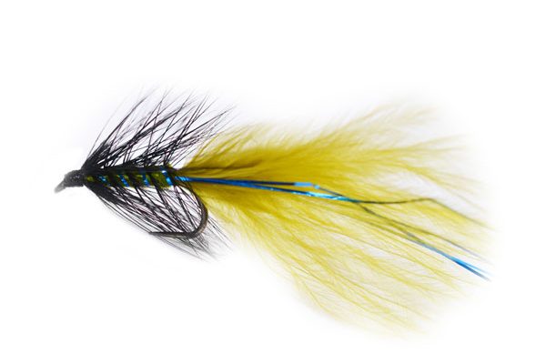 Black hackle Blue Flash Damsel Nymph Trout Fly