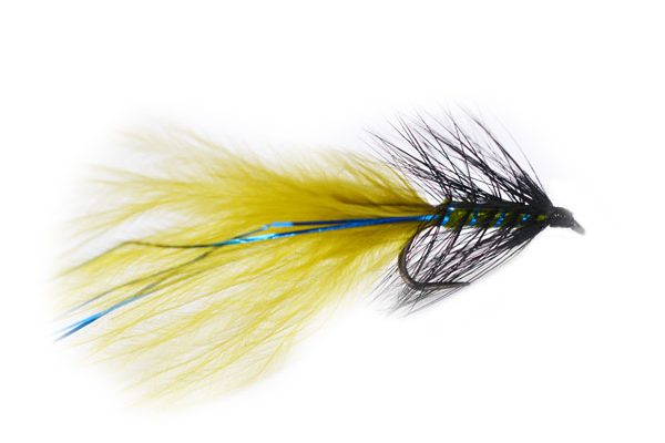 Black hackle Blue Flash Damsel Nymph Trout Fly