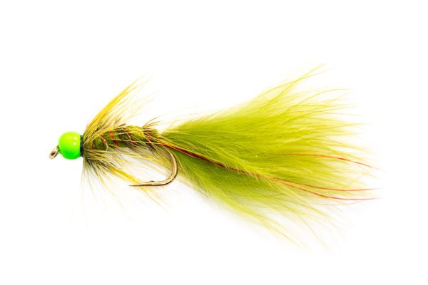 Green Hot Head Red Flash Damsel Trout Fishery Lure