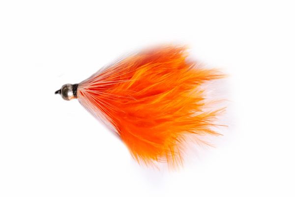 SIlver Bead Head Orange Mixer Cat Barbless Trout Fishing Fly