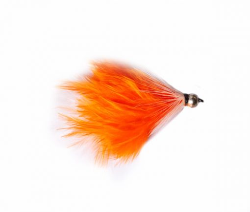 SIlver Bead Head Orange Mixer Cat Barbless Trout Fishing Fly