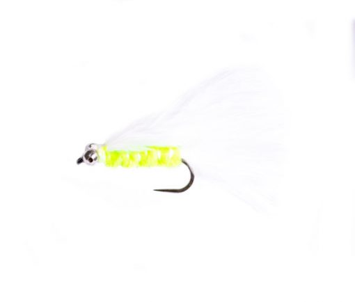 Yellow Day-Glo Bead Eye Cat Whisker Traditional Trout Lure