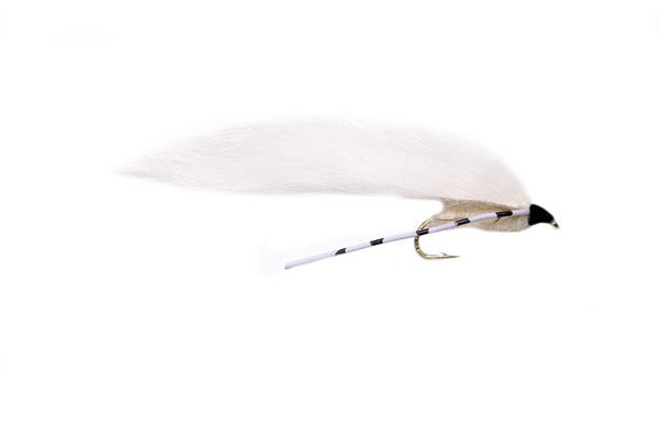 White Flexi Zonker Trout Lure