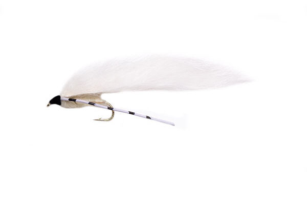 White Flexi Zonker Trout Lure